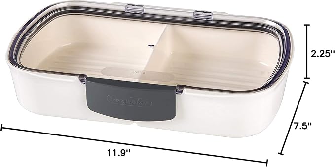 ProKeeper Split Deli Food Storage Container with Air-Tight Silicone Seal and Dry Erase Compatible Lid, 11.75 - Image 8