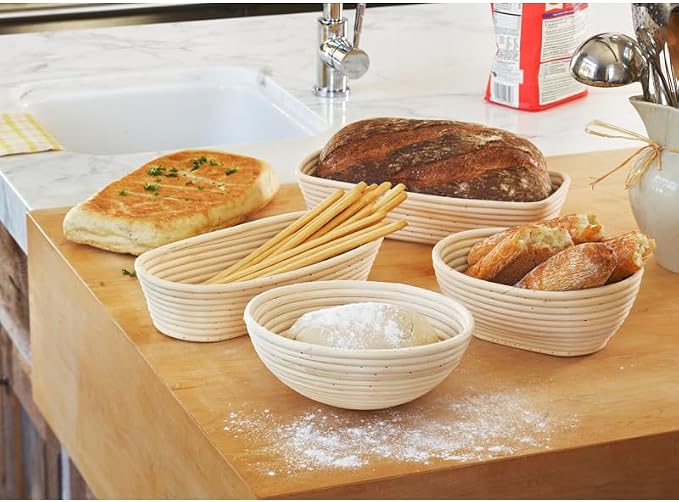 8" Round Banneton Proofing Basket – Premium Artisan Rattan Bread Proofing Basket for Sourdough, Boules, Artisan Bread Baking, Brotform Dough Rising by The Lucky Clover Trading - Image 9
