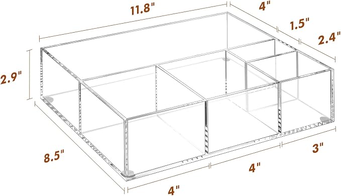 BEYGORM Acrylic Coffee Bar Station Organizer for Countertop | Office Breakroom Clear Snack Tea Storage Accessories Holder for Kcup Pod Condiment Cup Creamer Syrup, Gift for Coffee Lovers - Image 7