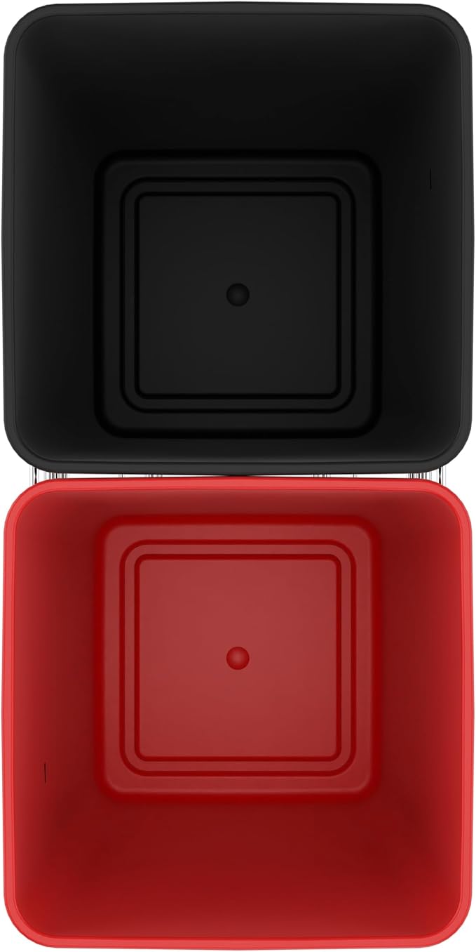 Rev-A-Shelf Pullout Trash Can for Kitchen Cabinets 27 Qt Garbage Recycling Bin with Full Extension Slides, Red/Black, RV-15KD-1618C-S - Image 9