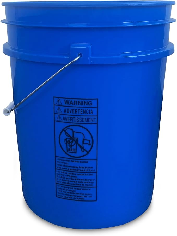 5 Gallon Bucket - Food Grade w/Lid BPA-Free, 60 Pack - Blue | Airtight Gasketed Tear Strip Lid, Heavy-Duty 90 Mil HDPE Plastic Pail, Bulk Storage, Food Safe Durable Container, Made in USA - Image 9