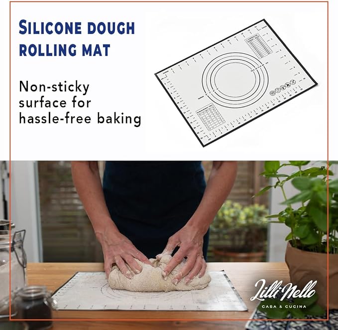 Sourdough Starter Kit all-in-one 18PCS, Premium Sourdough Bread Baking Supplies, Banneton Bread Proofing Basket Round 9in Hand-made, Sourdough Starter Jar 22OZ, Baking Gift Set, Italian Design - Image 9