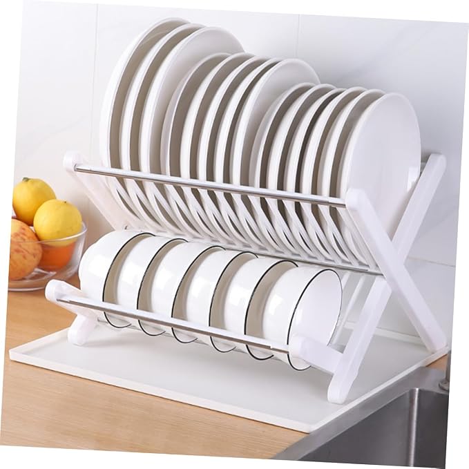 1set Folding Dish Drying Rack Drainboard Space-Saving Kitchen Organizer for Plates Bowls and Utensils Compact Design for Easy Storage Home and Restaurant - Image 9