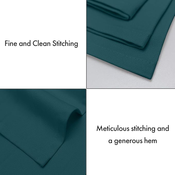 Ruvanti Cloth Napkins Set of 12, 100% Cotton High GSM 18x18 Inches Soft, Washable, Highly Durable & Absorbent, Perfect for Parties, Christmas, Thanksgiving Dinners – Deep Teal - Image 8
