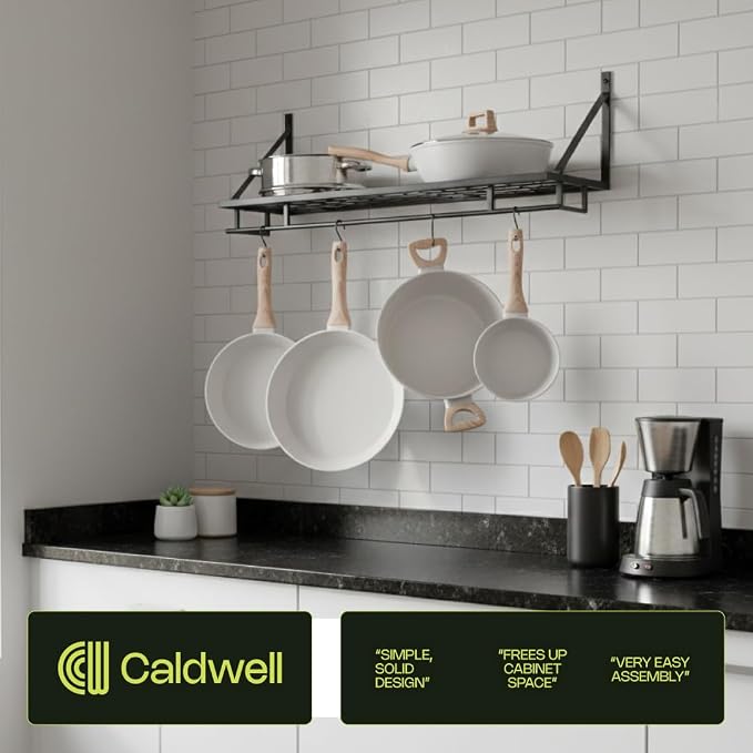 Pot and Pan Shelf – Heavy-Duty Adjustable Cookware Rack for Cabinet or Countertop | Space-Saving Kitchen Organizer for Pots, Pans & Lids Storage - Image 7