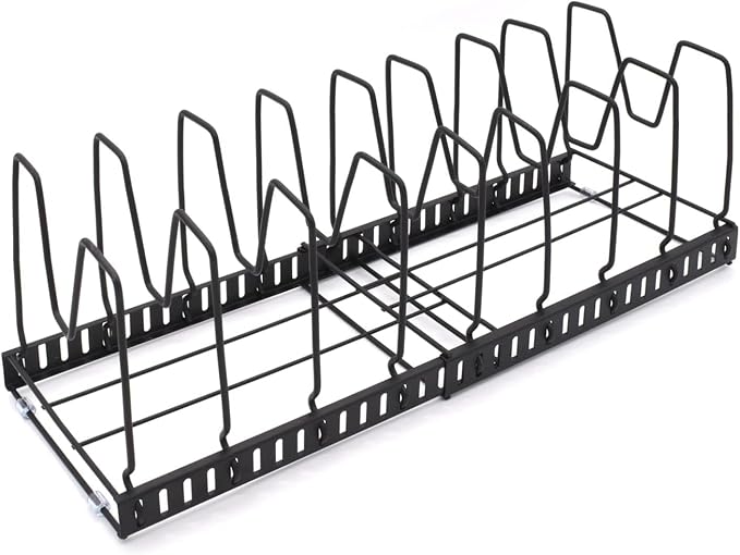 joeji's Kitchen Pot lid storage, kitchen storage rack with 9 slots, pan storage, lid storage, pan organiser, pot holder, kitchen storage by joeji%27s+Kitchen