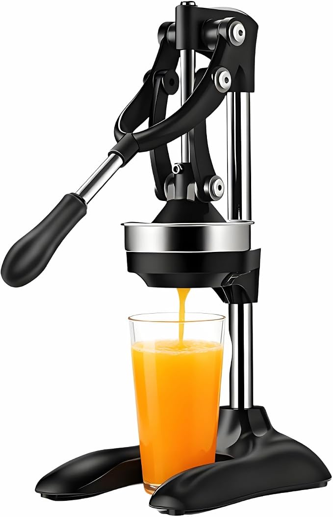 Cast Iron Juicer Machines, Professional-Grade Manual Citrus Press | Stainless Steel Lemon Squeezer, Hand Lever Fruit Juicer for Orange Lemon Lime Citrus Fresh Juice, Kitchen Gadget, Black - Image 7