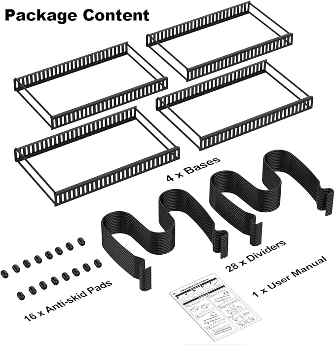 Housolution 2 Pack Pot and Pan Lid Organizer Holder Storage Rack, Black | 12"-23" Expandable, 14 Adjustable Dividers, Sturdy Metal Construction, Easy Assembly - Image 7