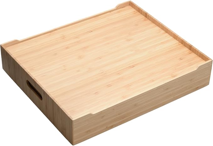 Mobilevision Bamboo Drawer & Large Sliding Tray for K-Cup & Espresso Pod Storage Organize Coffee Maker & countertop appliances for Kitchen & Office Break Rooms - Image 8