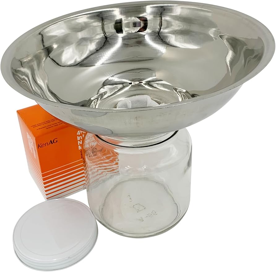 SS Strainers (Medium Strainer with Glass Jar Combo, Half Gallon Jar Combo) - Image 3