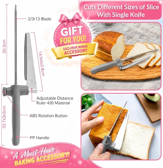 Sourdough Starter Kit for Beginners – 46-Pc Pink Sourdough Bread Making Kit with Silicone Banneton Proofing Basket, Sourdough Starter Jar, Digital Scale, Bread Lame & Sourdough Tools – Gift - Image 8
