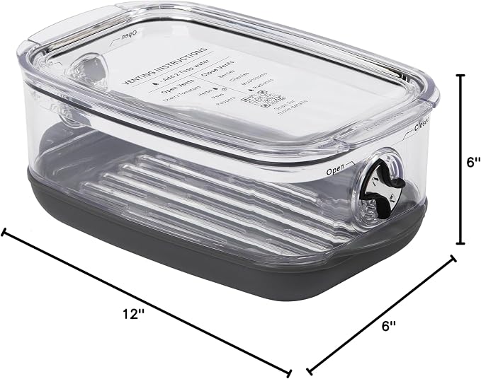 Progressive ProKeeper Stackable Produce ProKeeper Storage Container with Stay-Fresh Vent System (PKS-912 (1.2 qt Berry Keeper)) - Image 8
