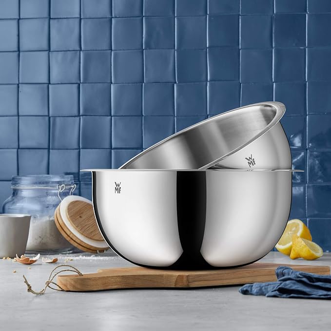 WMF 645709990 Gourmet Bowl Set for Kitchen 4-Piece, Cromargan Stainless Steel, Multifunctional, Mixing Bowl, Serving Bowl, Stackable - Image 8