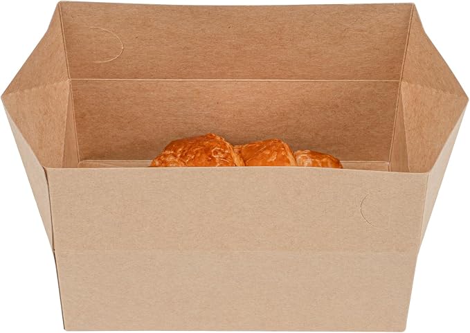 Bio Tek 47 Ounce To Go Boxes, 400 Rectangle Take Out Food Containers - Fast Top Closure, Disposable, Kraft Paper Carry Out Containers, Greaseproof, For Burgers Or Fried Chicken - Restaurantware - Image 12