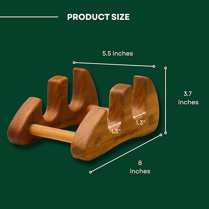 Chopping Board Stand – Teak Wood – Premium Handmade Holder Organizer for Boards, Drying Rack, Single or Dual Slot, Fits Thick Boards, Air-Dry Base (2 Slots (1.3 in Thickness)) - Image 6