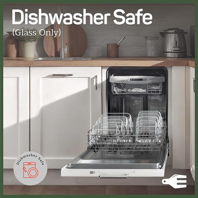 Emporio Kitchen Borosilicate Glass Food Storage Containers with Lids 24 Pieces, BPA-Free Stackable Lunch & Leftover Containers, Microwave, Freezer & Dishwasher Safe, 100% Airtight Leak-Proof, Red - Image 11