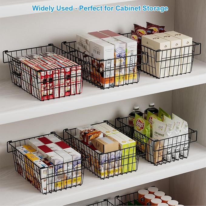 Stacking Freezer Organizer Bin Large Capacity Chest Freezer Baskets | Easy Get and Sort Deep Freezer Baskets for Frozen Meats Food Storage Containers, 4Pcs - Image 8