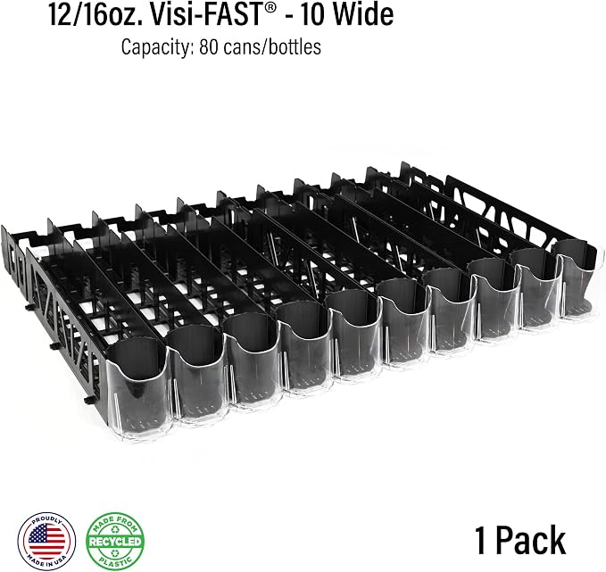Drink Organizer for Fridge – Visi-Fast Push Dispenser, 12/16oz, 1-Pack - Image 8