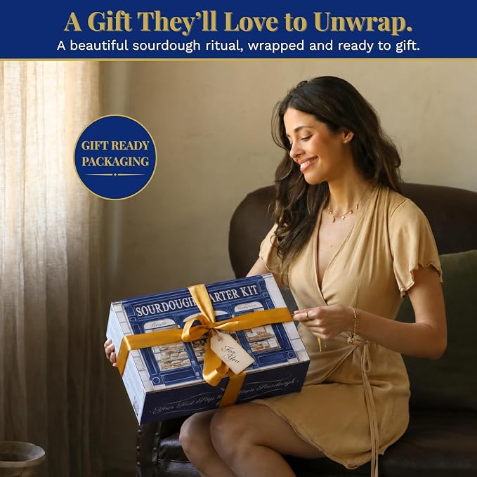 Sourdough Starter Kit for Beginners with Beginner Guide & 100 Recipes - Sourdough Bread Baking Supplies and Tools, Homemade Bread Gift Set and Sour Dough Accessories for Bakers - Image 9