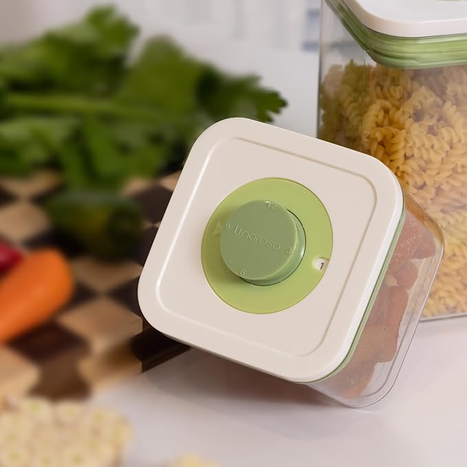 Pop Airtight Food Storage Containers with Time Recording Lids, BPA-Free Stackable Plastic Storage Containers Set of 4, Dry Cereal Container Set for Pantry Countertop Fridge Organization - Image 8