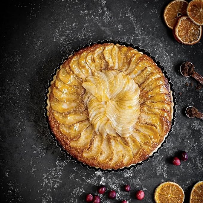 7.87 Inch Deep Dish Pie Pan with Removable Bottom - Fluted Carbon Steel Tart Pan for Quiche Lorraine & Pies - Crispy Crust Baking Dish for Home Bakers - Image 9
