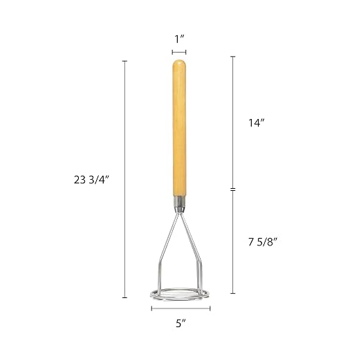 Thunder Group Potato Masher, 24-Inch, Stainless Steel Construction - Image 2