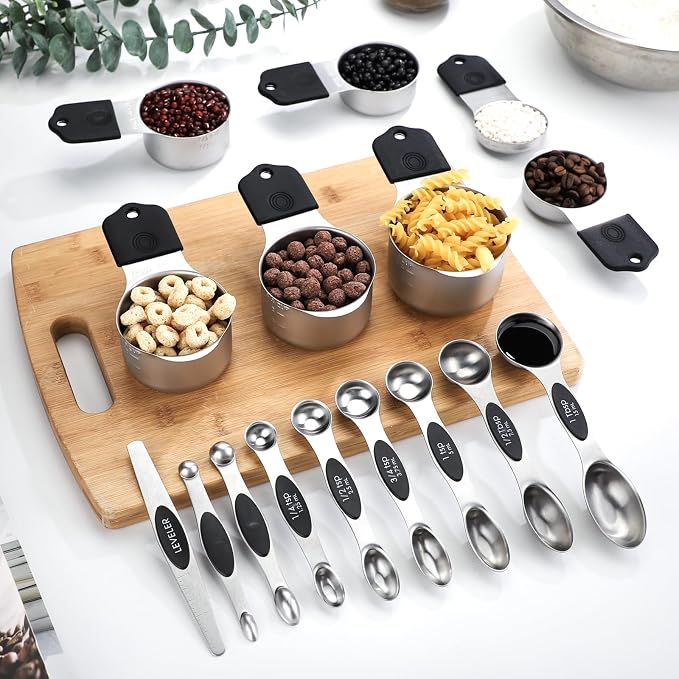 Magnetic Measuring Cups Set 7 Stainless Steel Stackable Measuring Cups | for Measuring Dry and Liquid Ingredients - Image 6