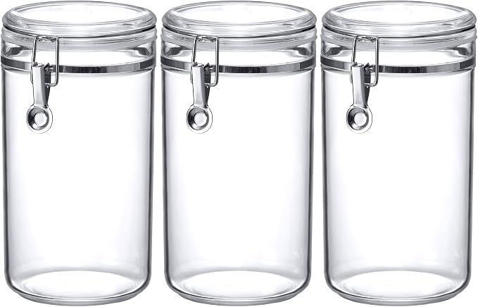 Cathy - 70-Ounce Plastic Canister (Set of 3), Plastic Airtight Food Container, Stackable for Pantry Storage, BPA-Free and Shatter-Proof, Perfect for Home and Commercial Use - Image 7