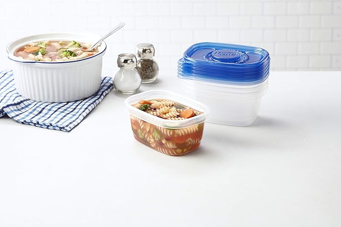 Glad GladWare Medium Rectangle Food Storage Containers, 24 Oz, 5 Ct, 6-Pk | Airtight, leak-resistant containers for soups, salads, and meal prep; microwave, dishwasher, and freezer safe - Image 10
