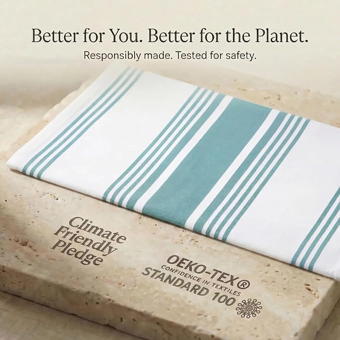 Urban Villa Kitchen Towels Cotton Dish Towels 20”x30” (Set of 6) Aqua - Image 9