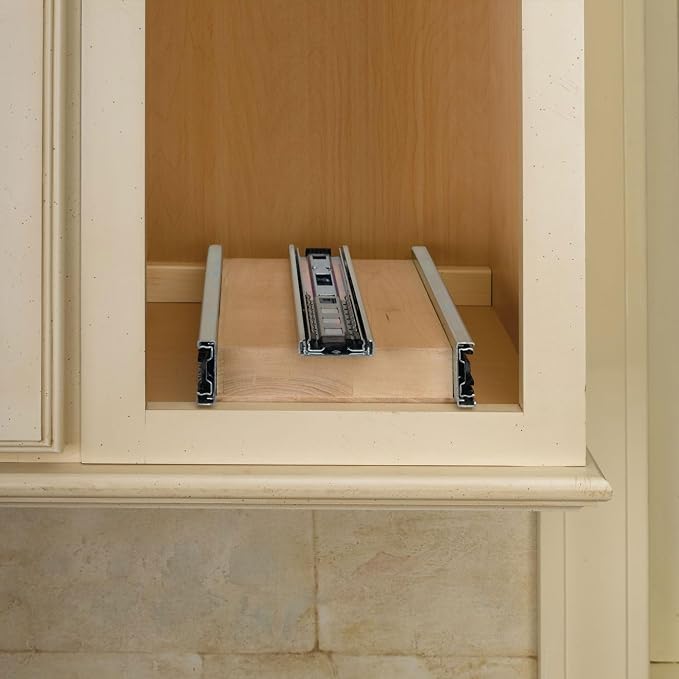 Rev-A-Shelf Maple Pullout Organizer for Wall Kitchen Cabinets, Full Extension Slides & Adjustable Shelves, Min Opening Width of 5.5", 448-WC-5C - Image 9