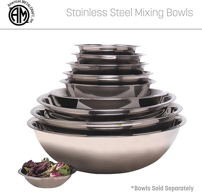 American METALCRAFT, Inc. 3 qt Stainless Steel Mixing Bowl, Silver - Image 6