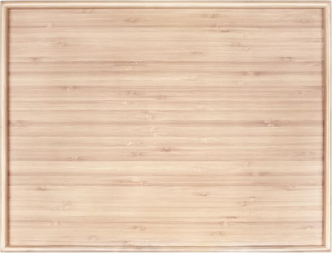 Bamboo Serving Tray - 17" x 13" x 0.75" - Off White - 1 Unit by BambooMN