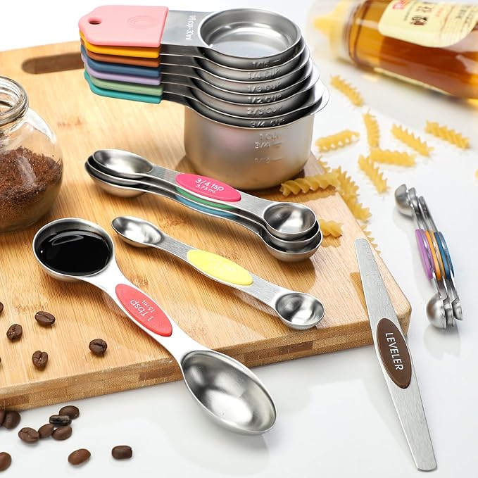 Magnetic Measuring Cups Set Stainless Steel Stackable Nesting Measuring Cup | for Measuring Dry and Liquid Ingredients - Image 6