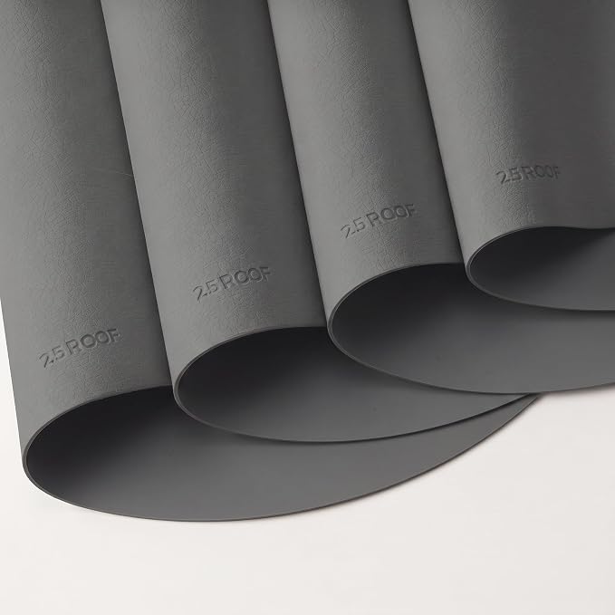 Grey Oval Silicone Placemats Set of 4 – Heat Resistant, Waterproof, Easy to Clean Non-Slip Modern Dining Table Mats – Premium Leather Textured Japandi Kitchen Decor - Image 10