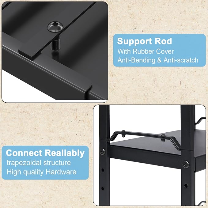 4 Pack Kitchen Cabinet Shelves Organizers, Kitchen Counter Storage Shelf Spice Rack, Expandable Length, Adjustable Height, Stackable, Sturdy 30LBS Bearing, Small Cupboard Tabletop Organizer Shelf Rack - Image 9