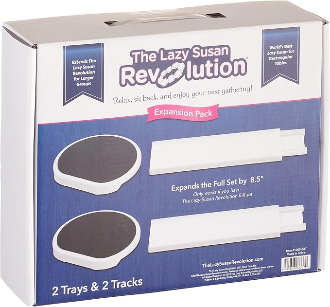 The Lazy Susan Revolution - Expansion Pack - Dark Gray - 2 Straight Tracks and 2 Trays. Does not Work Without the Lazy Susan Revolution Full Set (Sold Separately). - Image 5