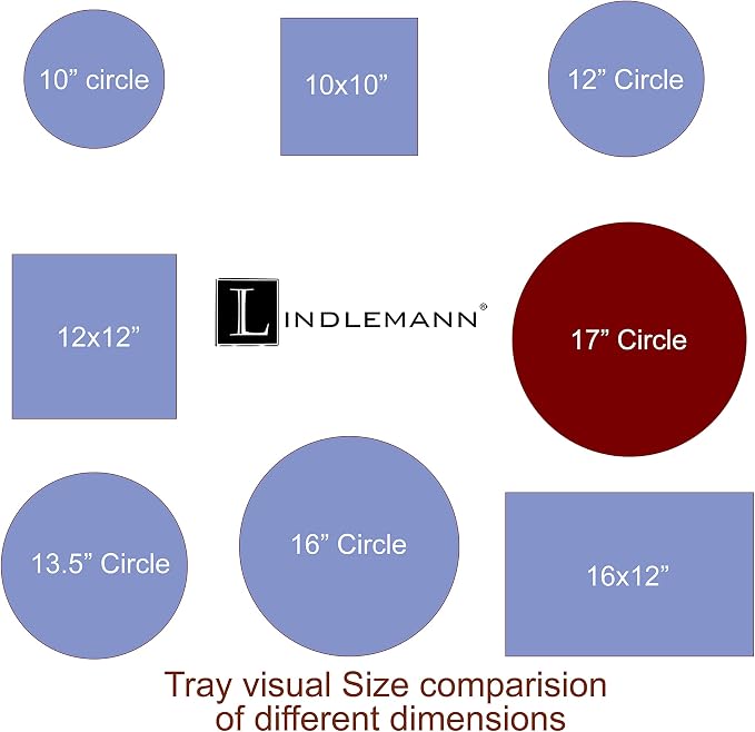 White Serving Tray Large Melamine Platter Round Breakfast Trays with Handles for Coffee Table Ottoman Living Room Home Décor Holiday Celebration & Party (17") - Image 9