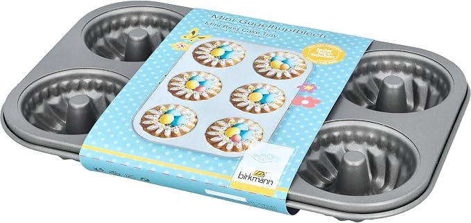 RBV Birkmann, Mini Bundt Cake Spring, Carbon Steel, 18.5 x 26.7 x 3 cm, Carbon Steel, 212039 - Image 3