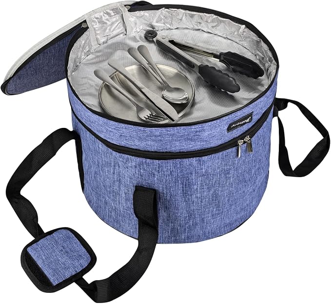 10 inch Round Cake Carrier Box with Lid and Handle, Transportation Insulated Bag for Cakes, Cupcakes and Pies, Triple Locking Design for Safe Transportation (Purple, 5.5 Inches High) - Image 7