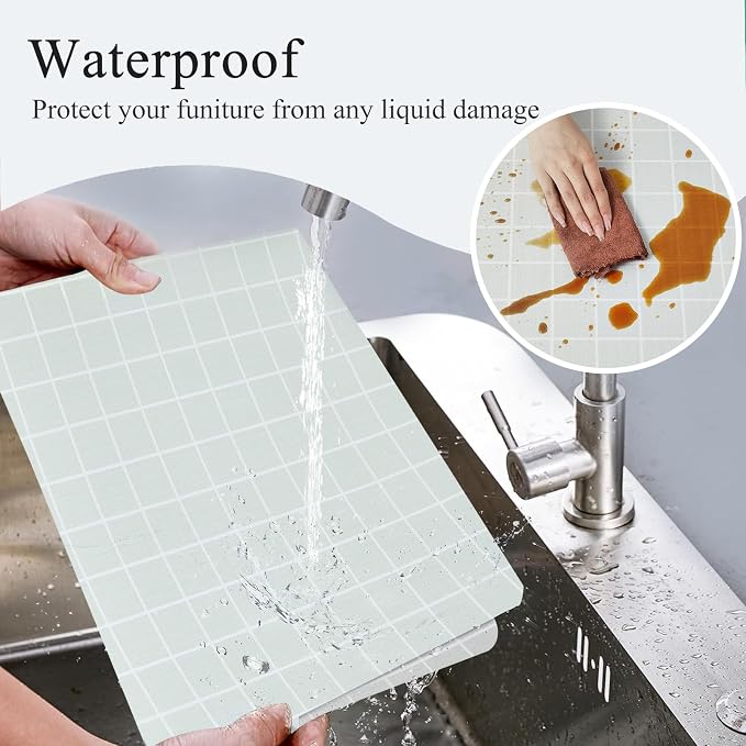 Beautysaid Shelf Liner Non Adhesive Drawer & Cabinet Liner for Kitchen Waterproof Sage Green Shelf Paper for Bathroom & Dress Drawer (12 in x 10 FT) - Image 8