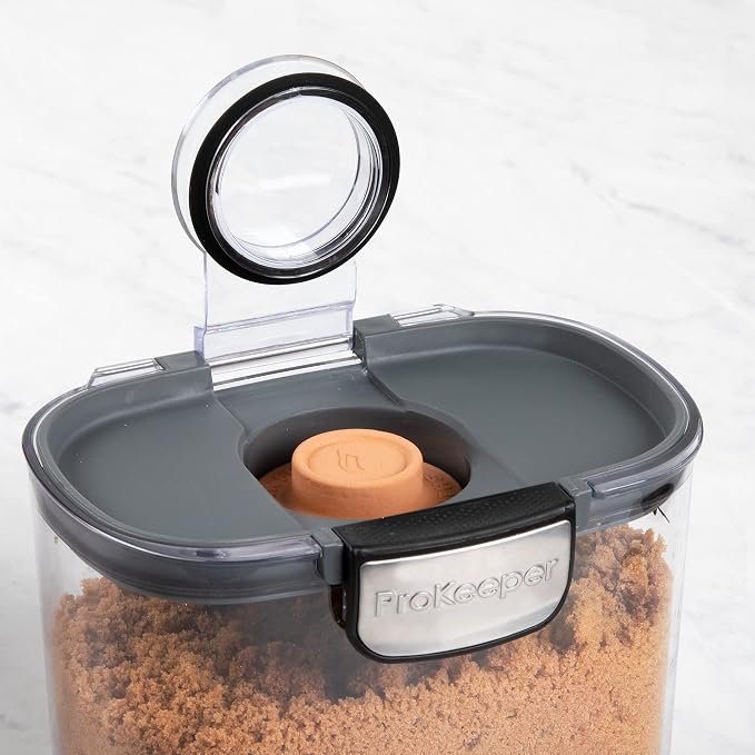 Progressive International ProKeeper+ Clear Plastic Airtight Food Baker's Kitchen Storage Organization Container Canister Set with Magnetic Accessories, 2- Piece Set (Brown Sugar 1.4-Quart) - Image 5