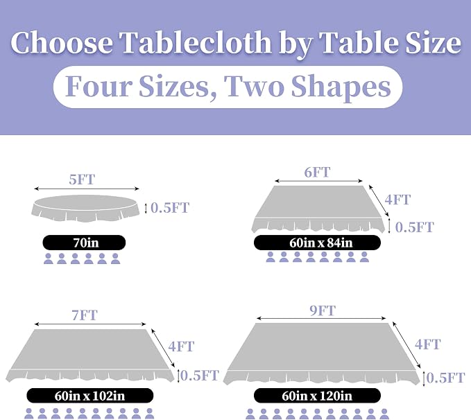 Cream Tablecloth (1PC, 60"x84"), Washable Tablecloth for 6ft Rectangle Tables (6-8 Seats) - Cotton Polyester, Wrinkle/Fade Resistant, Reusable Table Cover for Dining & Wedding, Beige Bows Jacquard - Image 6