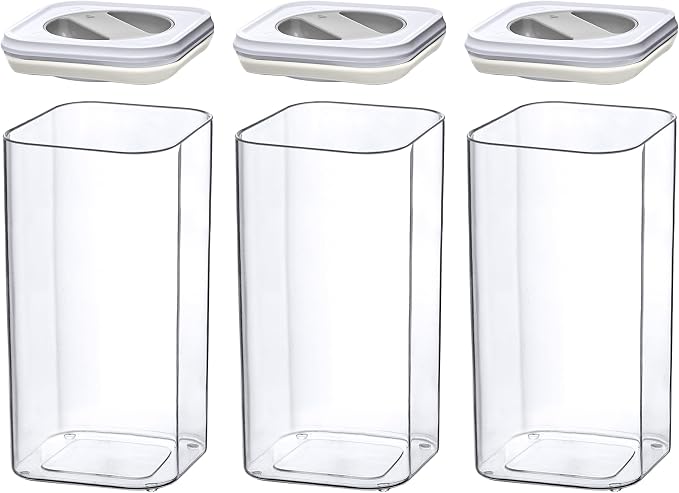 Carol - 112-Ounce Acrylic Canister (Set of 3), Plastic Airtight Food Container, Stackable for Pantry Storage, BPA-Free and Shatter-Proof, Perfect for Home and Commercial Use - Image 9