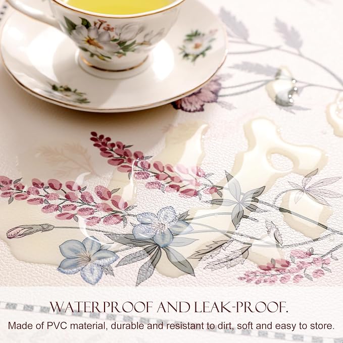 Vinyl Waterproof Placemats Set of 6 Rectangular,12"*17"-Helena C | Wipeable Beautiful Print Place Mats,Stain Resistant,Heat Resistant,Everyday Meals,Kitchen,Dinning,Holiday,Decor - Image 8