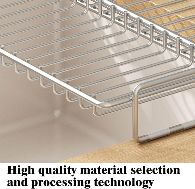 Dish Drying Rack Stainless Steel Collapsible Foldable Small Dish Rack Countertop Portable Drainer for Kitchen Dorm RV Campers Travel Trailer Space Saving - Image 5