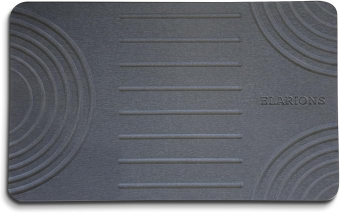Large Diatomaceous Earth Stone Dish Drying Mat - 24" x 16" Quick Dry Non-Slip Food Grade Fast Absorbent Quartz-Enhanced Rapid Water Absorbing Countertop Mat For Dish Rack - Image 7