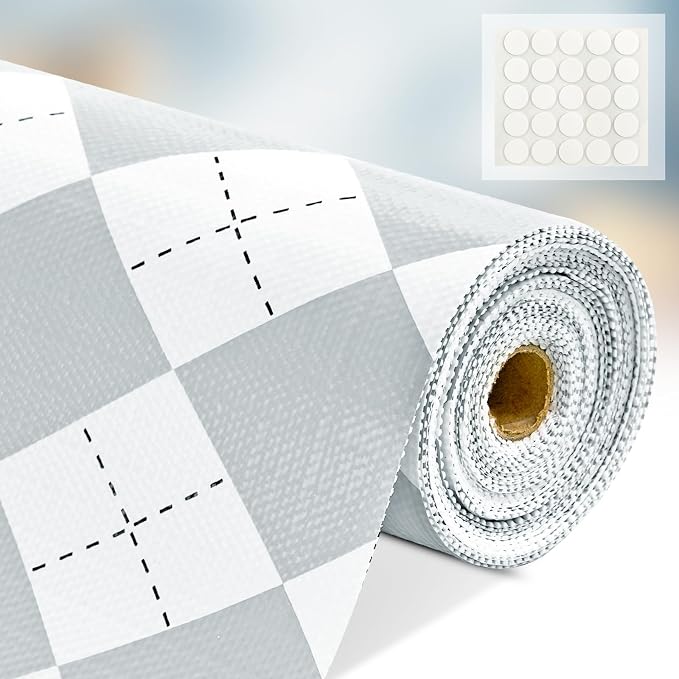 Shelf Liner for Kitchen Cabinets and Drawers, 24" x 360" Gray | Non-Adhesive Design, Waterproof & Non-Slip Protection, Easy Cut to Fit, Washable and Reusable, Pantry Storage - Image 9