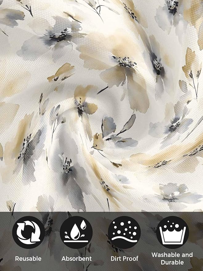 Watercolor Flowers Cloth Napkins Washable Set of 6, 20 x 20 Inch Reusable Retro Farmhouse Botanical Floral Dinner Table Napkins Cloth Bulk for Weddings Kitchen Restaurants Hotel Events Parties - Image 8
