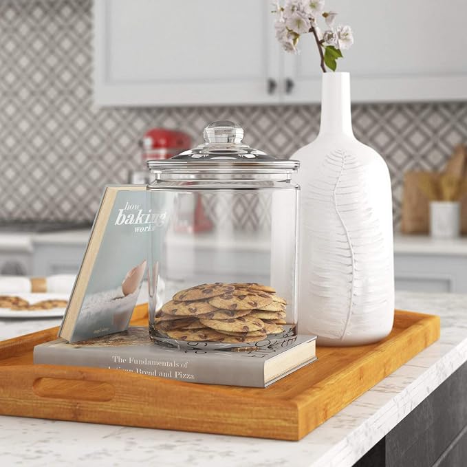 Le’raze 3pc Canister Sets for Kitchen Counter + Labels & Marker - Glass Cookie Jars with Airtight Lids - Food Storage Containers with Lids Airtight for Pantry - Flour, Sugar, Coffee, Christmas gift. - Image 9